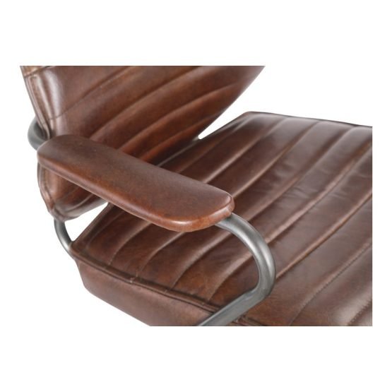 EXECUTIVE OFFICE CHAIR LEATHER DARK BROWN - Image 7