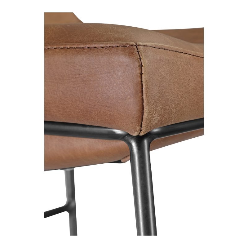 STARLET BARSTOOL OPEN ROAD BROWN LEATHER - SET OF TWO CAPPUCCINO - Image 6