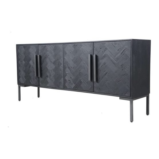 FISHBONE SIDEBOARD BLACK GREY - Image 2