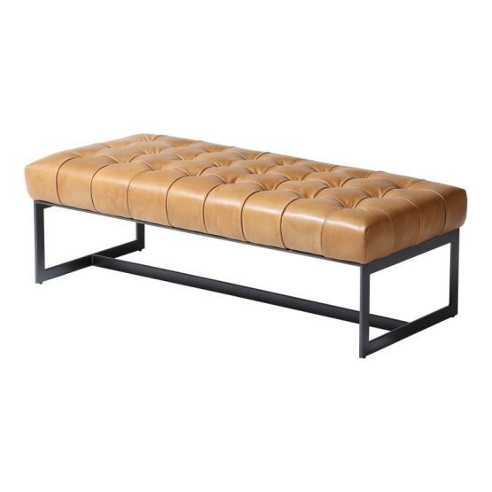 WYATT LEATHER BENCH TAN - Image 2