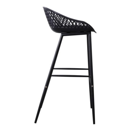 PIAZZA OUTDOOR BARSTOOL - SET OF TWO BLACK - Image 4