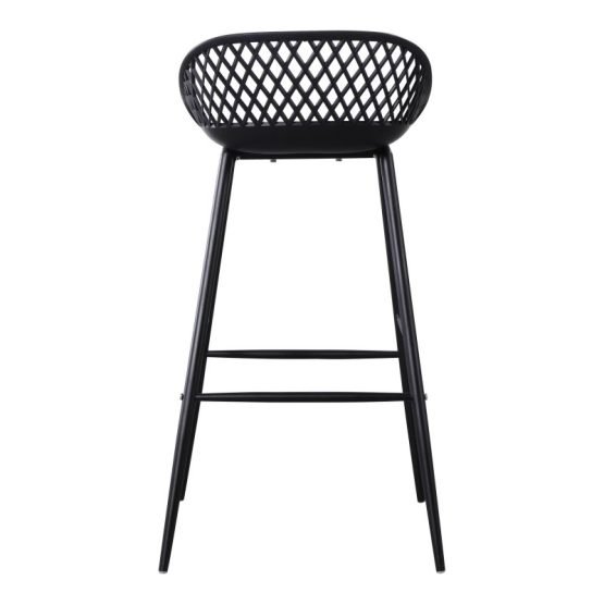 PIAZZA OUTDOOR BARSTOOL - SET OF TWO BLACK - Image 5