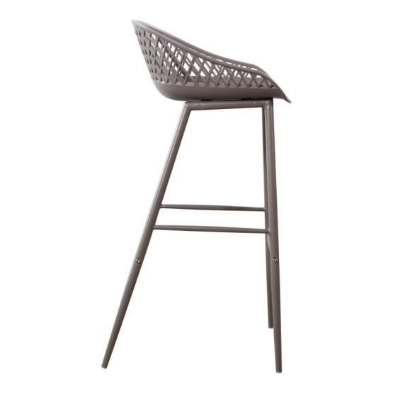 PIAZZA OUTDOOR BARSTOOL - SET OF TWO GREY - Image 4