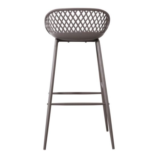 PIAZZA OUTDOOR BARSTOOL - SET OF TWO GREY - Image 5