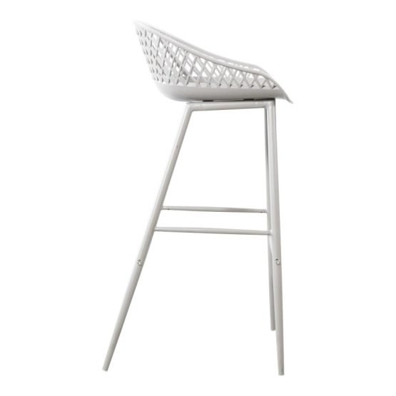 PIAZZA OUTDOOR BARSTOOL - SET OF TWO WHITE - Image 4