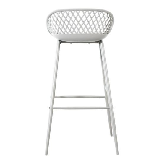 PIAZZA OUTDOOR BARSTOOL - SET OF TWO WHITE - Image 5
