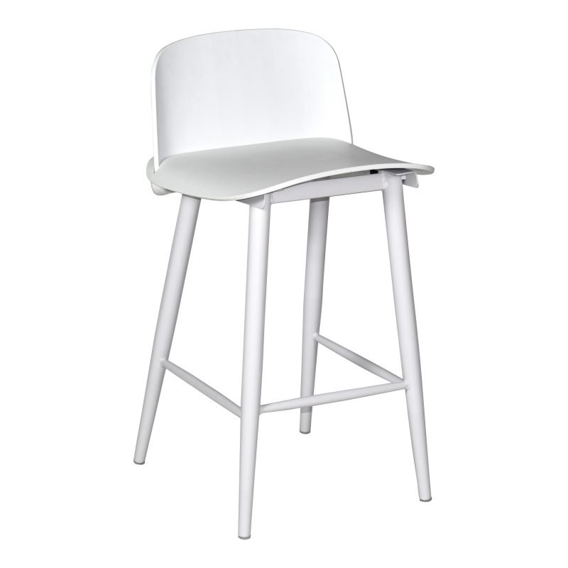 LOOEY COUNTER STOOL - SET OF TWO WHITE - Image 2