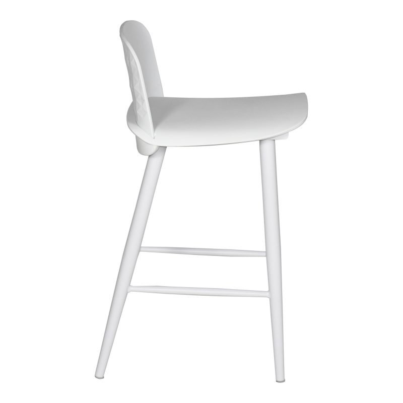 LOOEY COUNTER STOOL - SET OF TWO WHITE - Image 3