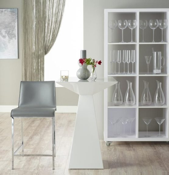 Tad Bar Table in High Gloss White - Image 14