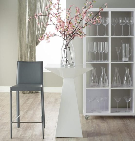 Tad Bar Table in High Gloss White - Image 16