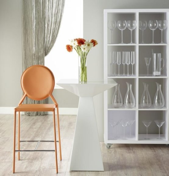 Tad Bar Table in High Gloss White - Image 17