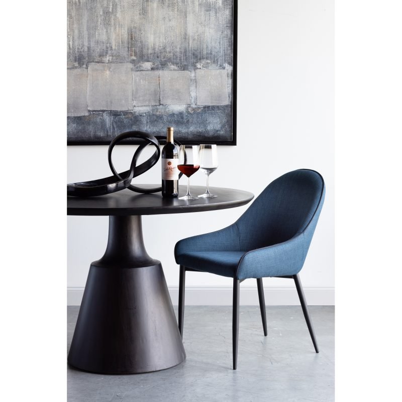 LAPIS DINING CHAIR DARK - SET OF TWO BLUE - Image 6
