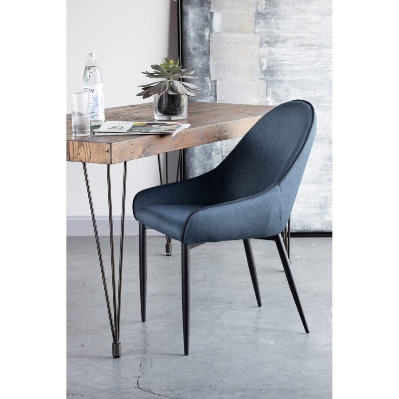 LAPIS DINING CHAIR DARK - SET OF TWO BLUE - Image 7