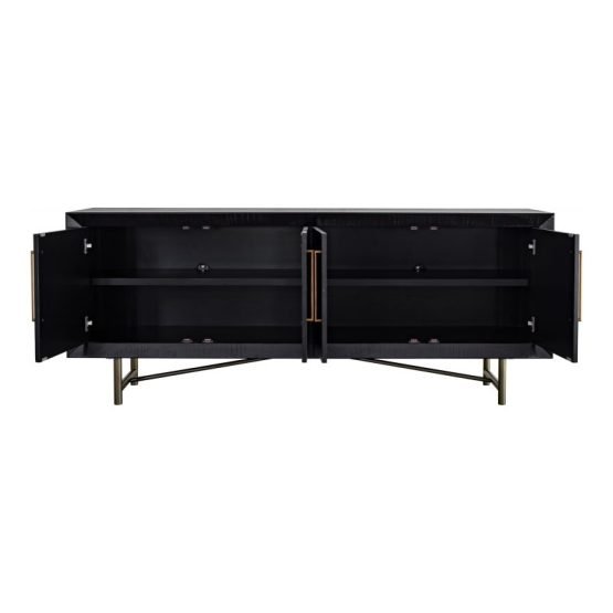 SICILY 4 DOOR SIDEBOARD BLACK - Image 3