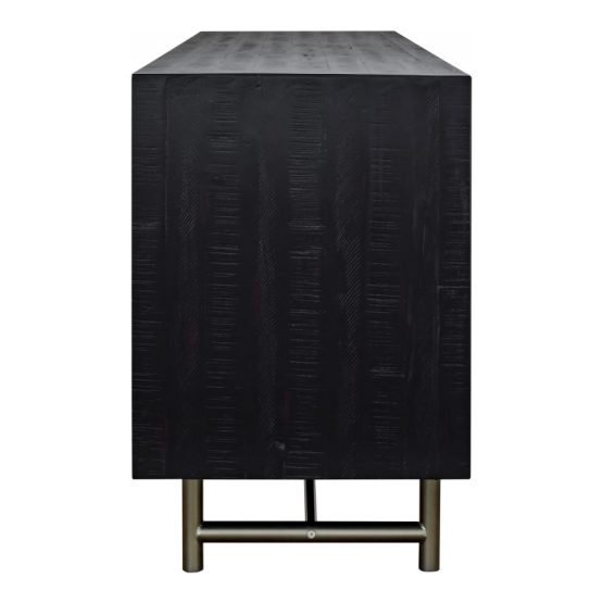 SICILY 4 DOOR SIDEBOARD BLACK - Image 5