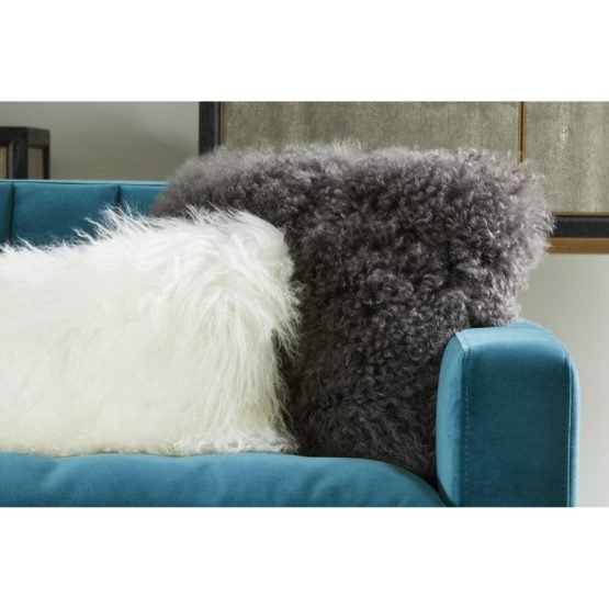 LAMB FUR PILLOW GREY LIGHT GREY - Image 4