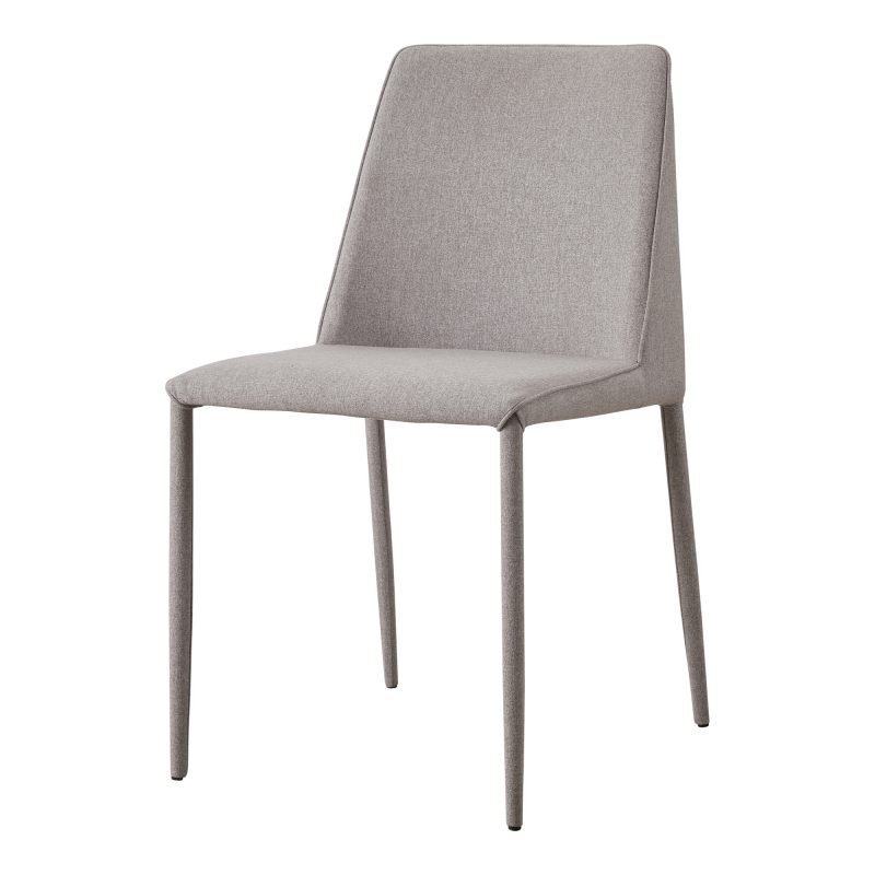 NORA FABRIC DINING CHAIR LIGHT - SET OF TWO GREY - Image 2