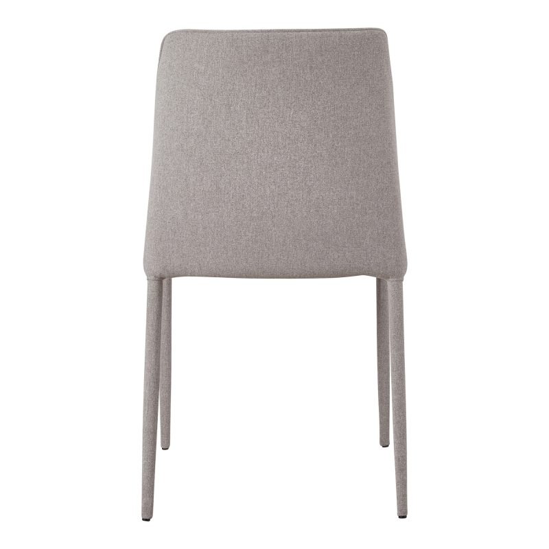NORA FABRIC DINING CHAIR LIGHT - SET OF TWO GREY - Image 4