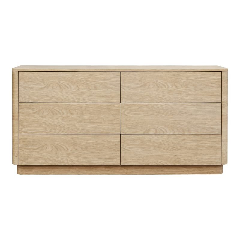 ROUND OFF DRESSER LIGHT BROWN OAK