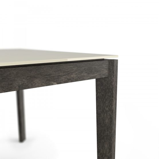 Cloe 42" DINING DINING TABLE - WOOD & GLASS - Image 2