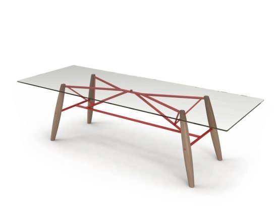 Connection LARGE GLASS TOP DINING TABLE - Image 2