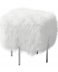KUBE B Ottoman GY-BEN-7772SS White Faux Fox Fur