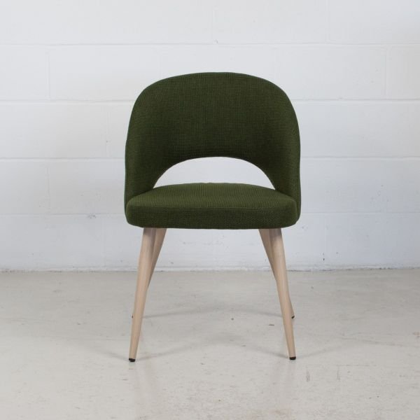 COCO Fabric Dining Chair Woven Fabric Pine Green