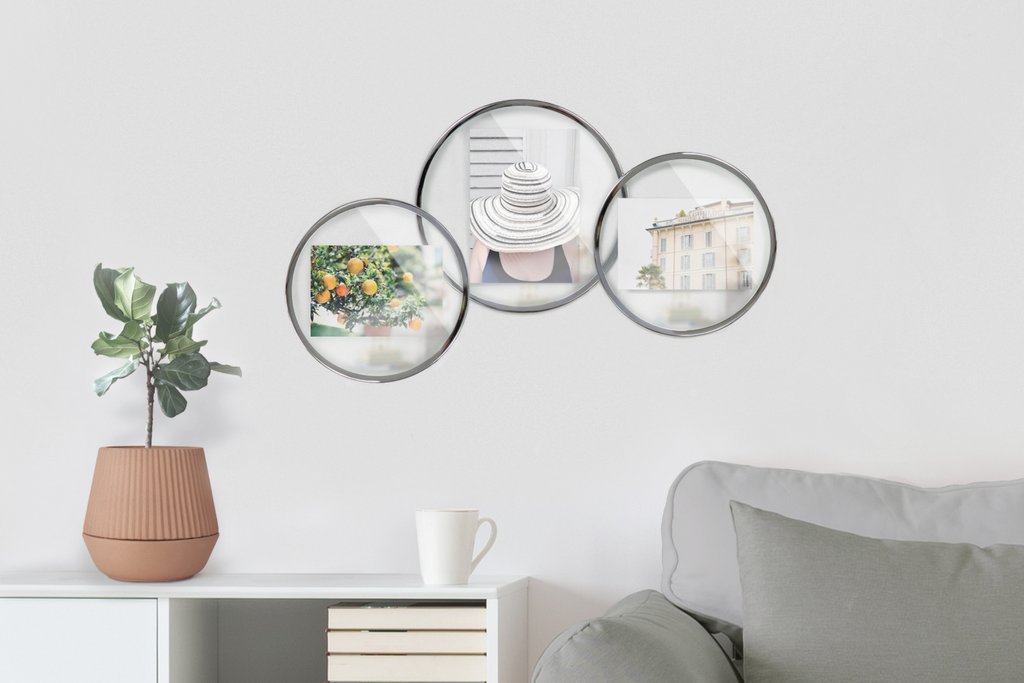 Infinity Floating Picture Frame Chrome 4x6" (10x15cm) - Image 3